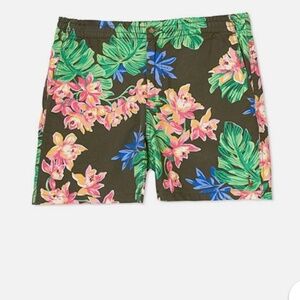 Polo Ralph Lauren Men’s Prepster Printed Flower Shorts Olive- SZ. MED